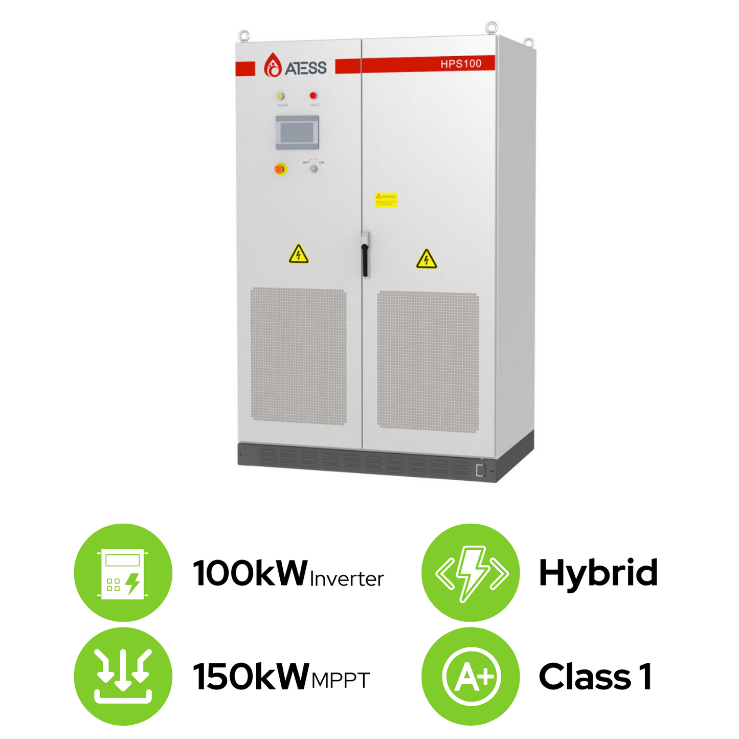 ATESS 100kW Hybrid Inverter 352V-600v 150kW MPPT