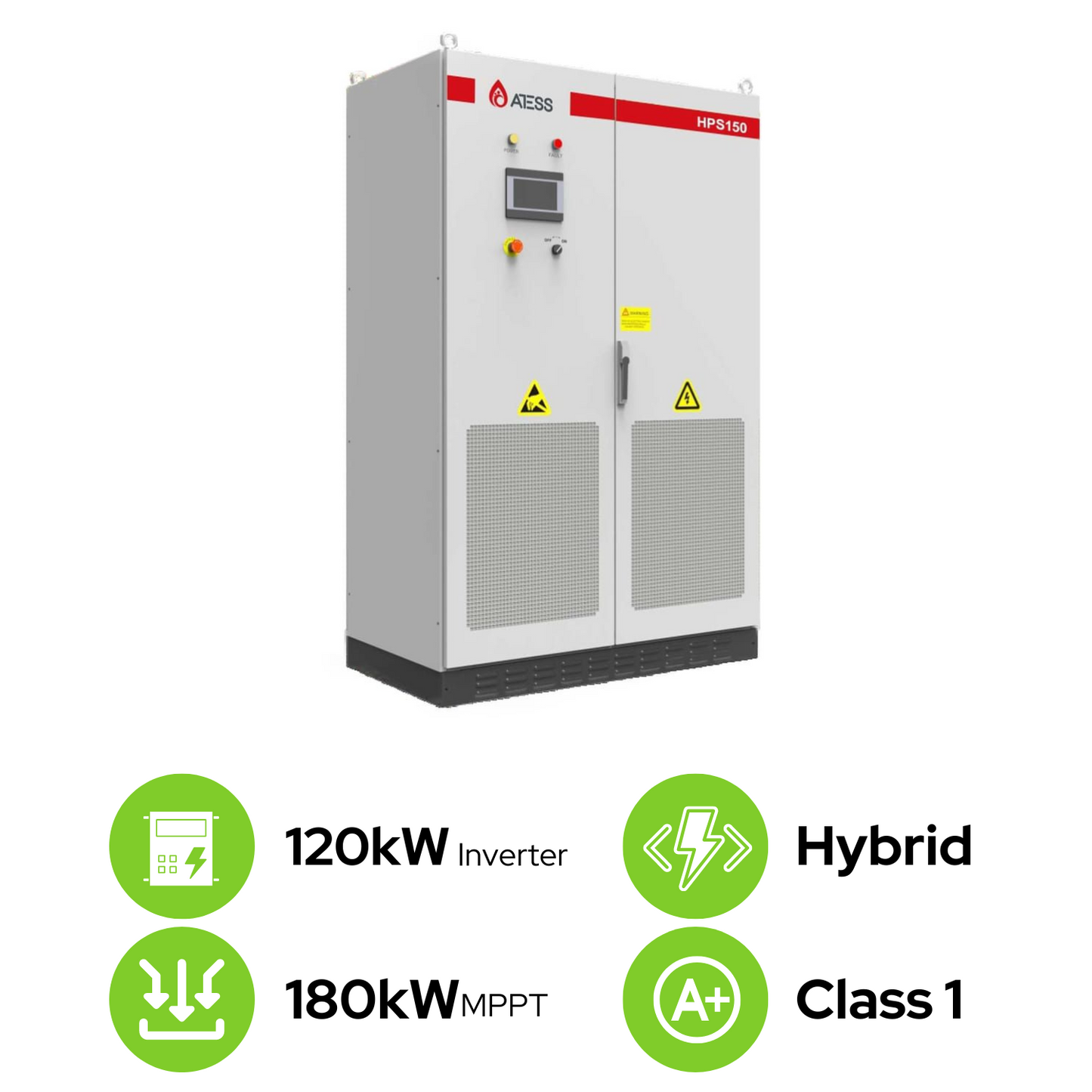 ATESS 120kW Hybrid Inverter 352V-600v 180kW MPPT