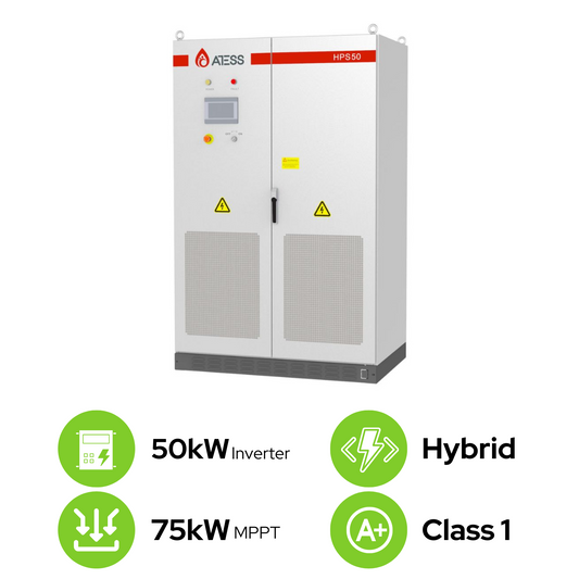 ATESS 50kW Hybrid Inverter 352V-600v 75kW MPPT