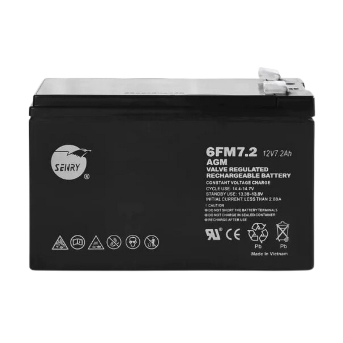 RCT Senry 6FM7.2 12V 7Ah Rechargeable Sealed AGM Battery CP1270M