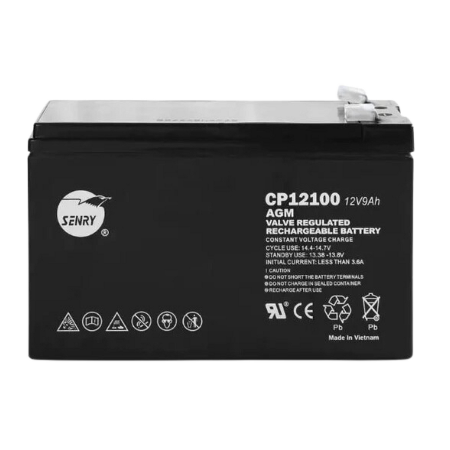 RCT Senry CP12100 12V 9Ah Rechargeable Sealed AGM Battery