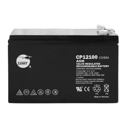 RCT Senry CP12100 12V 9Ah Rechargeable Sealed AGM Battery