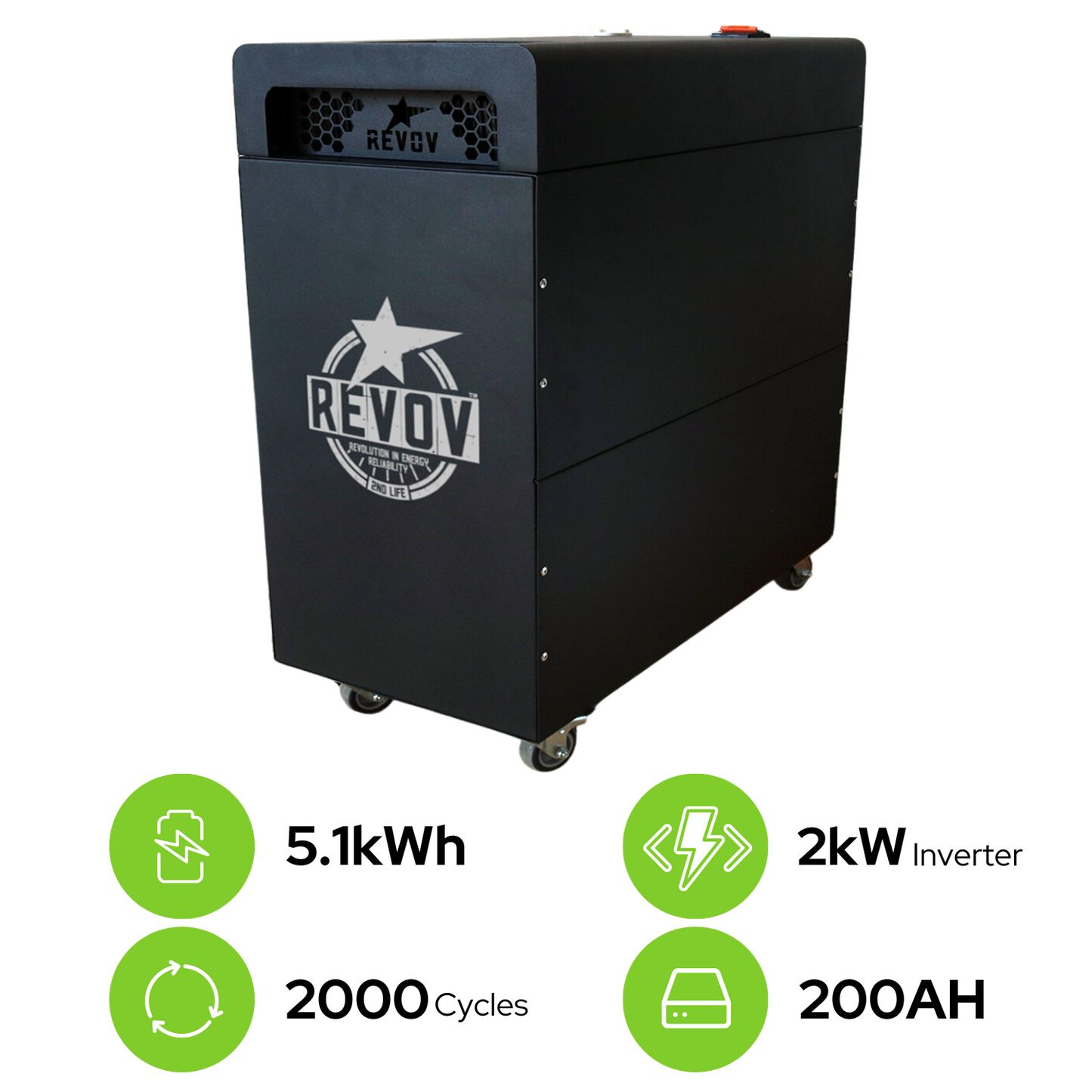 Revov Atom Portable Power Station 5.12kWh LiFePO4